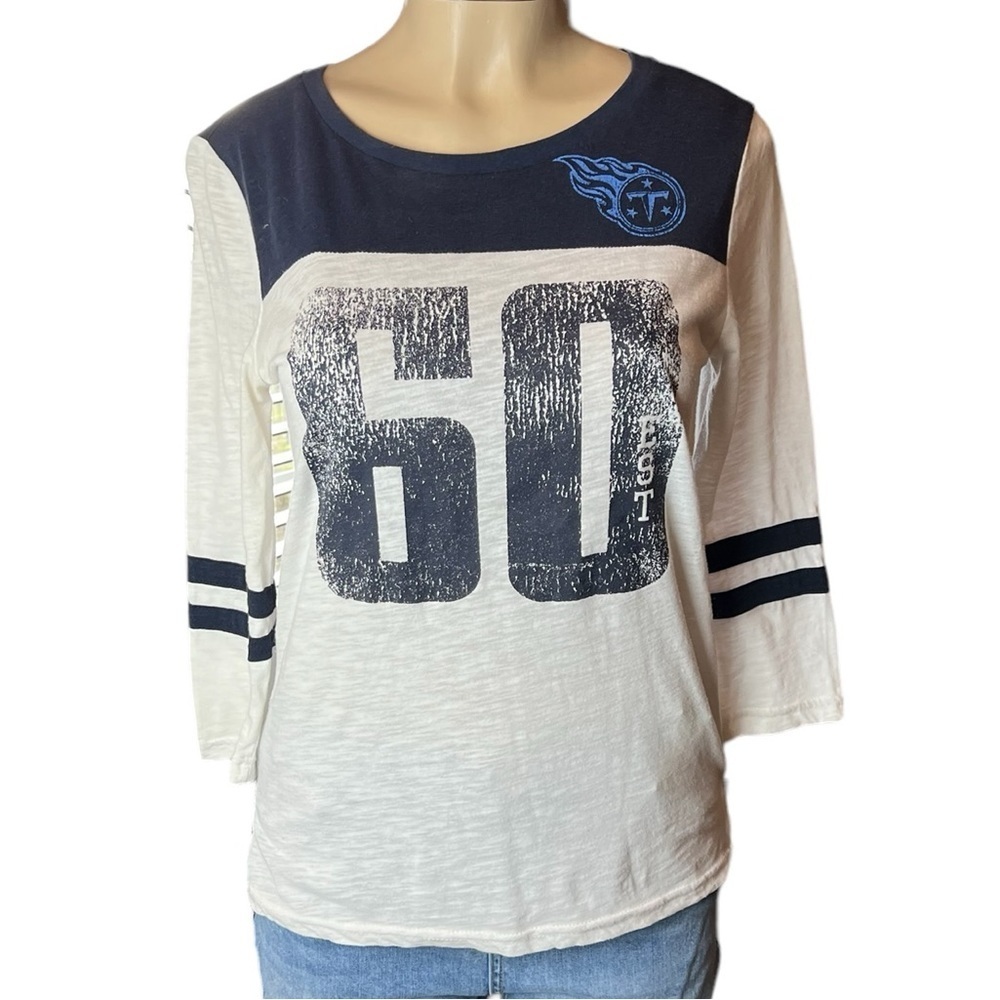 NFL Tennessee Titans Soft Raglan Vintage Look Baseball T-Shirt Women’s Small - Picture 1 of 11